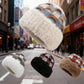 Winter Warm Knitted Hat - With Fleece Lining - Unisex - Suitable for Cold Weather（Black）