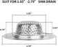 Drain Filter - 2-Piece - 2.79-Inch - Stainless Steel Shower/Bathtub Drain Cover - Bathtub Drain Filter, Suitable for Bathroom Vanities, Sinks, and Floor Drains