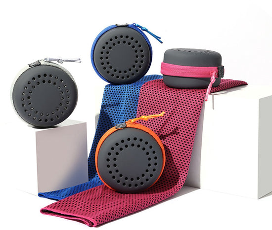 Cooling Towel for Summer & Sports - Quick-Drying & Cooling - Quick-Drying Towels - Cooling Towels for Running - With Storage Box - 30x80 cm (Adult Size) Sky Blue