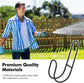 Garden Hose Hanging System - Wall Mount for Neat Storage - Stainless Steel Frame - Black