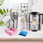 Vinyl Sticker Applicator for Cups - Silicone Cup Holder with Felt Edge Scraper - Silicone Cup Holder - Insulated Mug Holder - Non-Slip Glass Cup Holder - One-Handed Sticking for Mugs & Bottles - DIY Accessory - Pink