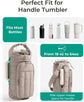Handbag - Bottle Holder - Suitable for 950ml/1200ml water bottles - With shoulder strap and phone pocket - Unisex - The perfect companion for hiking and camping trips (Light Pink)