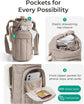 Handbag - Bottle Holder - Suitable for 950ml/1200ml water bottles - With shoulder strap and phone pocket - Unisex - The perfect companion for hiking and camping trips (Light Pink)