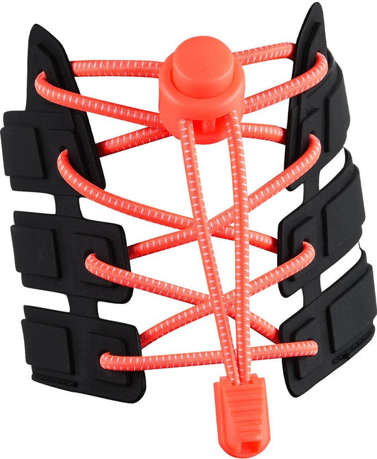 Sneaker Laces 120CM suitable for Sneakers - Elastic laces without a knot - Suitable for students and adults - With strong buckle and quick-release function (Fluorescent Orange)