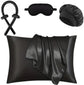 Hair Rollers - 6-Piece - Heatless Curling Iron - Heatless Curls - Curls without Heat - Includes Hair Clip and Satin Sleep Cap (Black)
