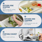 Sink Drain Strainer - 3-in-1 - Stainless Steel - Collapsible Sink Stopper - Strainer - Silver