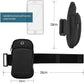 Running Armband - Phone Armband - Wearable Phone Armband - With Earphone Hole and Phone Pocket for Running - Armband for Fitness and Cycling (Black)