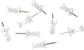 Set of 200 Transparent Push Pins - 11mm Long - Suitable for noticeboards, cards, posters and craft projects