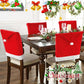 Chair Covers - Set of 5 - Christmas Chair Covers - Red Chair Covers - Christmas Chair Covers - Christmas Decorations