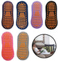 6 pairs - with anti-slip granules - trampoline socks for the playground - anti-slip floor socks (black + heather grey + lotus root powder + khaki + purple + blue)