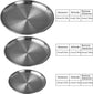 Dinner Plates - 3-Piece - Stainless Steel Plates - 20cm, 23cm, 26cm - Matte Finish - Reusable - Suitable for outdoor use, picnics, kitchens, and parties
