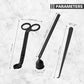 Candle Extinguisher - 3 in 1 Candle Accessory Set - Candle Key, Mini Candle Extinguisher, Candle Key - Perfect for Candle and Fragrance Lovers (3-Piece Set, Black)