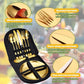2 Person Cutlery Set (10-piece) - Camping Set for 2 People - Spoons, Knives, Forks, Steak Knives - 10 Pieces Stainless Steel Cutlery - Including Carrying Bag - For Picnic & Travel - Gold