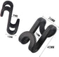 Hanger Hooks | Hooks - S-Hook Hangers - Black - Pack of 100 - Coat Hooks - Space-Saving Hanger Connector Hooks - Plastic Hanger Connectors - Ideal for Organizing Your Wardrobe