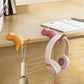 Hooks - 4-Pack - Cat Shape - Backpack Hooks - Non-Slip Hooks - No Drilling Required - Compact and Portable - Suitable for office, home, etc., and can also be used for home decoration. (Black + Off-White + Yellow + Pink)