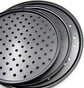 Pizza Baking Pan Set - Pizza Stone Set - Pizza Platter | Pizza Baking Tray | Pizza Plate - Carbon Steel - With Ventilation Holes - Oven-Safe - Home | Kitchen | Dining Room (26cm & 28cm & 32cm)