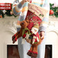 Gift Bags - 23 Inch Christmas Stockings - Santa and Reindeer Pattern - Extra Soft Plush Cuff - Classic Christmas Stocking Decoration - Perfect for Family Holiday Decor（B）