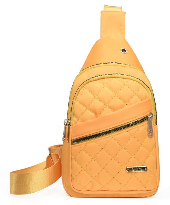 Unisex Shoulder Bag - 5 Storage Pockets & Cable Grommet - Women&