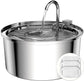 Cat Drinking Fountain - Quiet Drinking Fountain for Cats - 3.2L Stainless Steel Water Fountain with Filter - Cat Water Fountain - Cat Drinking Bowl - Includes 4 Cat Fountain Filters - for Cats and Dogs