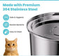 Cat Drinking Fountain - Quiet Drinking Fountain for Cats - 3.2L Stainless Steel Water Fountain with Filter - Cat Water Fountain - Cat Drinking Bowl - Includes 4 Cat Fountain Filters - for Cats and Dogs
