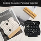 Desktop Perpetual Calendar - 2026 Calendar - Reusable Block Calendar for the Desk - 2026 Monthly Calendar - Modern Ring Date Calendar - White