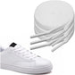 White flat laces - suitable for sports shoes, etc. White 120 cm 3 pairs