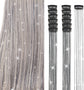 Hair Tinsels - Festival Hair Extensions - Glitter Hair Extensions - 12-Piece Clip-On Hair Accessory Set - 52cm Long Glitter Hair Extensions, for Christmas and New Year, Glitter Hair Extensions, Suitable for Women, Girls and Children (Black)