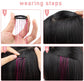Hair Tinsels - Festival Hair Extensions - Glitter Hair Extensions - 12-Piece Clip-On Hair Accessory Set - 52cm Long Glitter Hair Extensions, for Christmas and New Year, Glitter Hair Extensions, Suitable for Women, Girls and Children (Black)