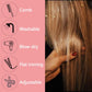 Hair Tinsels - Festival Hair Extensions - Glitter Hair Extensions - 12-Piece Clip-On Hair Accessory Set - 52cm Long Glitter Hair Extensions, for Christmas and New Year, Glitter Hair Extensions, Suitable for Women, Girls and Children (Black)