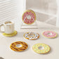 Coasters - Non-slip coasters - heat insulating coasters - Set of 4 - Donut-shaped - Anti-burn and anti-slip - Nice decoration for your home and dining table
