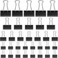 105 ring binders - 15 mm/19 mm/25 mm/32 mm metal paper clips - black folding clips - double-folded ring binders - for papers and documents