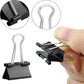105 ring binders - 15 mm/19 mm/25 mm/32 mm metal paper clips - black folding clips - double-folded ring binders - for papers and documents