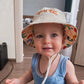 Baby Hat - Reversible Summer Hat - Summer Hat with Embroidered Letters - Size 50