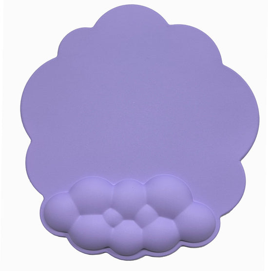 Mouse Pad - Mouse Pad with Wrist Rest - Ergonomic Mouse Pad - Mouse Pad with Leather Surface, Suitable for Computers, Laptops, Office, Home and Travel, with Non-Slip Bottom - Purple