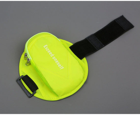 Sports Bag - Running Armband - Phone Holder for Running - Reflective Sports Accessories - With Adjustable Shoulder Strap - Suitable for Running, Camping and Hiking (Vegetable)