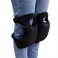 2-Pack - Garden Knee Braces - Soft and Comfortable Protective Knee Braces - Adjustable and Non-Slip - For Gardeners to Use When Cleaning, Scrubbing Floors and Pruning (Black)