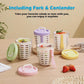 Fruit Bowl - Salad Bowl - Leakproof reusable food container with lid and draining basket - Suitable for work, school, and travel. - 650 ml (Pink)