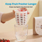 Fruit Bowl - Salad Bowl - Leakproof reusable food container with lid and draining basket - Suitable for work, school, and travel. - 650 ml (Pink)