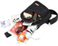 Unisex Shoulder Bag - 5 Storage Pockets & Cable Grommet - Women&