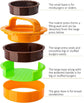 3-in-1 Hamburger and Hamburger Press - Hamburger Mold - Non-stick, durable patty maker for stuffed burgers and sliders - Easy to clean - Orange