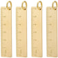 Keychain - Set of 4 - Small metal ruler - Brass gold ruler 6 cm - Decorative key ring - Keychain with bookmark - Accessories