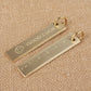 Keychain - Set of 4 - Small metal ruler - Brass gold ruler 6 cm - Decorative key ring - Keychain with bookmark - Accessories