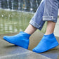 Overshoes - 1 Pair - Waterproof Silicone Overshoes - Reusable, Non-slip, Suitable for Outdoor Activities (Blue - Size L)