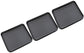 3-piece universal tray - multifunctional - plastic - rectangular tray - black