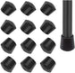 Chair Leg Covers - 12-Piece Rubber Chair Leg Covers - Chair Covers - 1 Inch Chair Leg Covers - Black