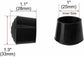 Chair Leg Covers - 12-Piece Rubber Chair Leg Covers - Chair Covers - 1 Inch Chair Leg Covers - Black