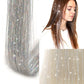 Hair Tinsels - Festival Hair Extensions - Glitter Hair Extensions - 12-Piece Clip-On Hair Accessory Set - 52cm Long, Christmas and New Year Glitter Hair Extensions, Suitable for Women, Girls and Children (Silver)