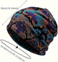 Beanie - Knitted Hat - 4-Piece Set - Bohemian Print - Soft Polyester - Suitable for Autumn and Winter