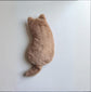 Student Storage Box - Pencil Case - Makeup Bag - Cute Cat Shaped Storage Bag - Creative Cat Shaped Storage Bag - Lightweight and Portable - Suitable for School, Office and Travel（Khaki）