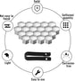 Universal wheel bolt covers (20 pieces) - 17 mm wheel bolt cover - wheel bolt cover - hexagon nut protector - with puller - suitable for all car brands (silver)